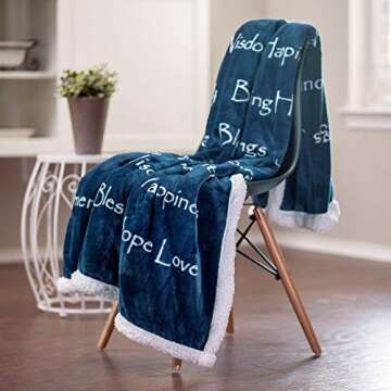 Chanasya Premium Love and Joy Inspiring Gift Throw Blanket - Cozy, Warm and Fluffy Sherpa - Perfect ...