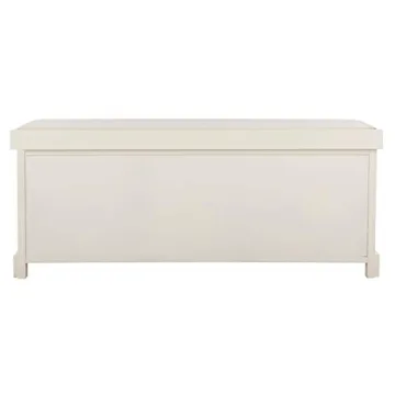 Versatile SAFAVIEH Lonan Grey & White Wicker Storage Bench