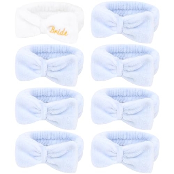 Semato 8 Pcs Bachelorette Party Favor Set: Soft Spa Headbands