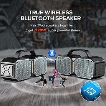 Portable 60W Waterproof Bluetooth Speaker for Outdoors