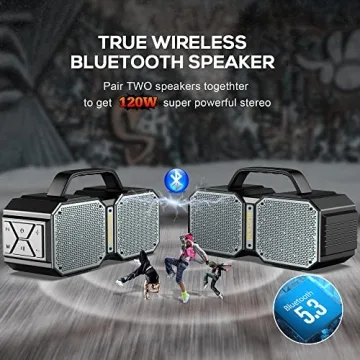 Portable 60W Waterproof Bluetooth Speaker for Outdoors