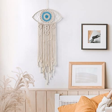 Handmade Evil Eye Dream Catcher Boho Wall Hanging Decor