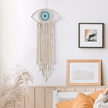 Handmade Evil Eye Dream Catcher Boho Wall Hanging Decor