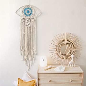 Handmade Evil Eye Dream Catcher Boho Wall Hanging Decor