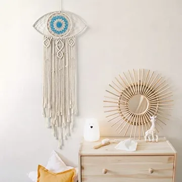 Handmade Evil Eye Dream Catcher Boho Wall Hanging Decor