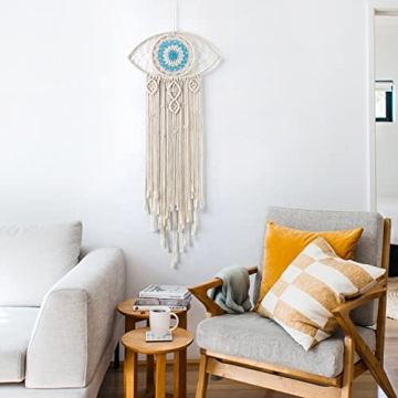 Handmade Evil Eye Dream Catcher Boho Wall Hanging Decor