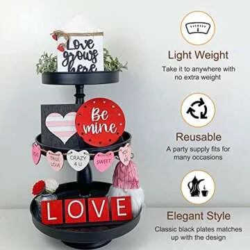 3 Tier Tiered Serving Tray Stand, Cupcake Stands for 50 Cupcakes Black Cupcake Stand Cupcake Tower Display Stand for Wedding Party Dessert Table