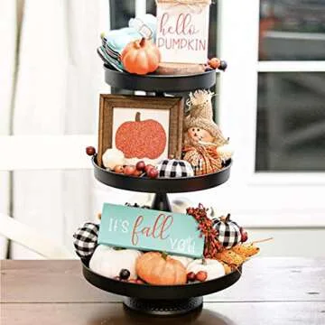 3 Tier Tiered Serving Tray Stand, Cupcake Stands for 50 Cupcakes Black Cupcake Stand Cupcake Tower Display Stand for Wedding Party Dessert Table