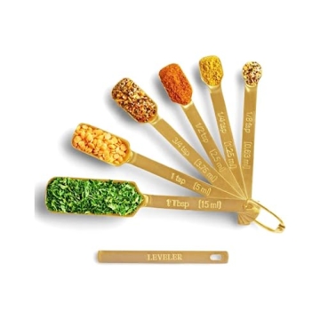 2lbDepot Gold Measuring Spoons Set - Elegant & Durable Kitchen Tool
