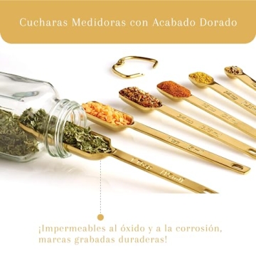 2lbDepot Gold Measuring Spoons Set - Elegant & Durable Kitchen Tool