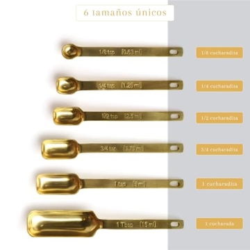 2lbDepot Gold Measuring Spoons Set - Elegant & Durable Kitchen Tool