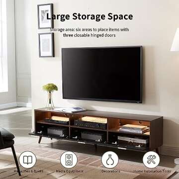 LED TV Stand with Lights - Stylish Storage & Modern Design