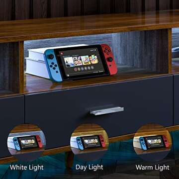 LED TV Stand with Lights - Stylish Storage & Modern Design