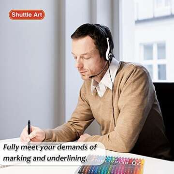 Shuttle Art 20 Color Gel Pens for Smooth Writing