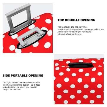 Groamaup Travel Luggage Cover Red White Polka Dot Luggage Suitcase Protector Baggage Fit 29-32 Inch