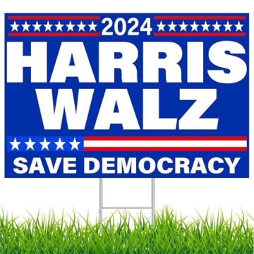 Harris Walz 2024 Campaign Yard Sign | Double-Sided Lawn Sign