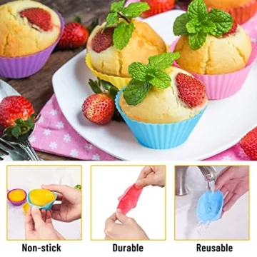 Durable Silicone Cupcake Liners for Eco-Friendly Baking