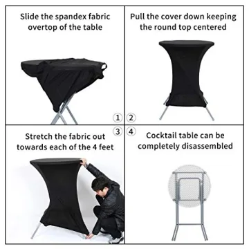 Stylish Obstal Stretch Spandex Table Covers for Any Event