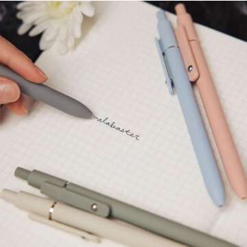 ALABASTER Co. - Pastel Pen Variety Pack, Black Ink: Bible Study and Journaling Supplies. Aesthetic and Smooth Writing, Christian Gifts for Women, Presents for Mom, Journaling Pens, Holiday Gifts