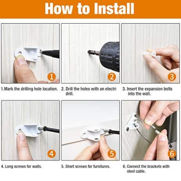 Ougourim Furniture Anchors for Safe Baby Proofing