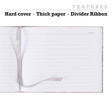 Global Printed Products Wedding Guest Book, 9"x7", Grey Wood