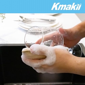 KMAKII Eco-Friendly Bamboo Cleaning Sponges 6 Pack