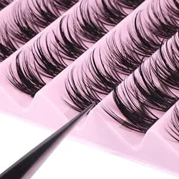 Natural Cluster Lashes Fluffy Mink Lash Clusters Wispy Individual Lashes DIY Eyelash Extensions False Eyelashes Pack