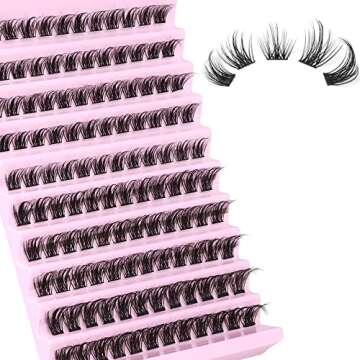 Natural Cluster Lashes Fluffy Mink Lash Clusters Wispy Individual Lashes DIY Eyelash Extensions False Eyelashes Pack