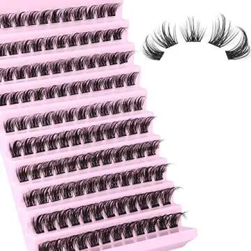 Natural Cluster Lashes Fluffy Mink Lash Clusters Wispy Individual Lashes DIY Eyelash Extensions False Eyelashes Pack