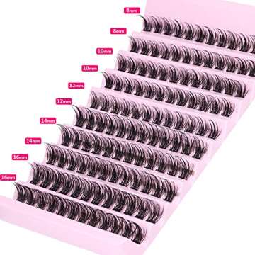 Natural Cluster Lashes Fluffy Mink Lash Clusters Wispy Individual Lashes DIY Eyelash Extensions False Eyelashes Pack