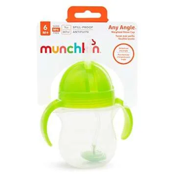 Munchkin Sippy Cup with Weighted Straw for Toddlers