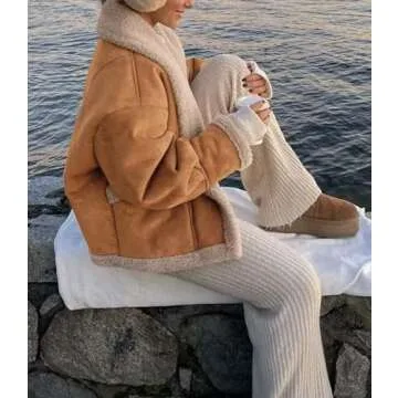 Sherpa Lined Leather Jacket for Stylish Winter Warmth