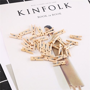 Mini Wooden Craft Clothespins Set of 100 Durable and Cute