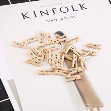 Mini Wooden Craft Clothespins Set of 100 Durable and Cute