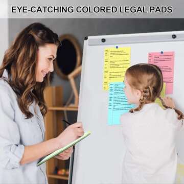 Utron 6 PCS Small Legal Pads 5x8 Colorful, Narrow Ruled Small Note Pads 5x8, Micro Perforated Writing Pad, College Ruled Legal Notepads 5x8 for Study, Office, To-Do Lists(30 Sheets/Small Notepad)