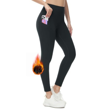 BALEAF Fleece Lined Leggings - Water Resistant & Warm for Winter