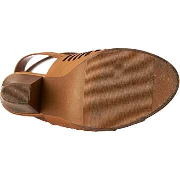 Delicious Yummy Cutout Stacked Heel Sandal Shoes (Tan Pu, numeric_7_point_5)