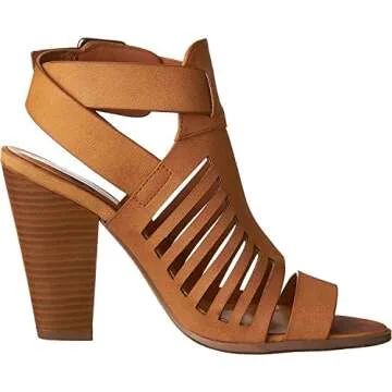 Delicious Yummy Cutout Stacked Heel Sandal Shoes - Chic & Comfortable