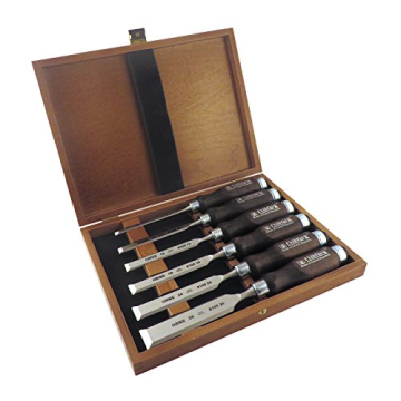 Narex 6 pc Set: 6 mm to 26 mm Woodworking Chisels in Wooden Box