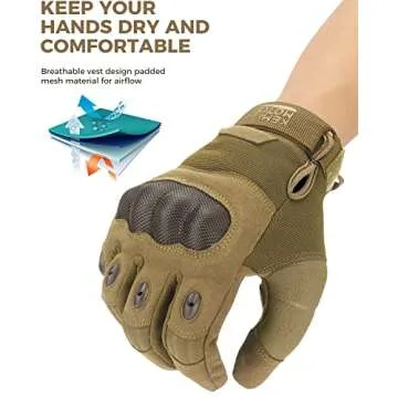 KEMIMOTO Tactical Gloves for Adventure and Safety