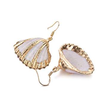 lureme Beach Jewelry Casual Seashell Conch Drop Dangle Earrings(er006199-3) Color C