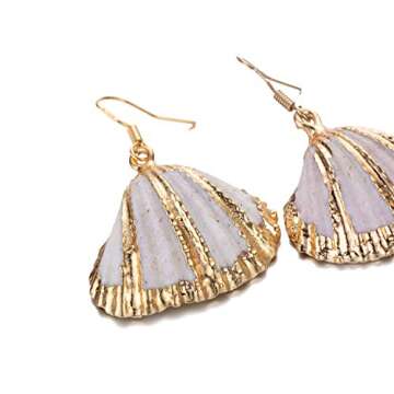 lureme Beach Jewelry Casual Seashell Conch Drop Dangle Earrings(er006199-3) Color C