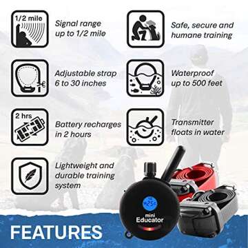 Educator ET-302 BK Rechargeable Dog Trainer E-Collar