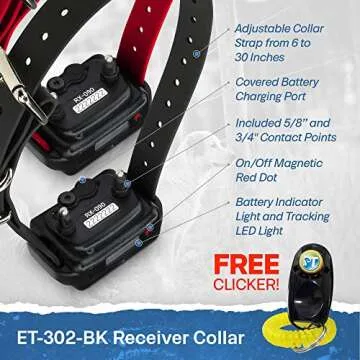 Educator ET-302 BK Rechargeable Dog Trainer E-Collar