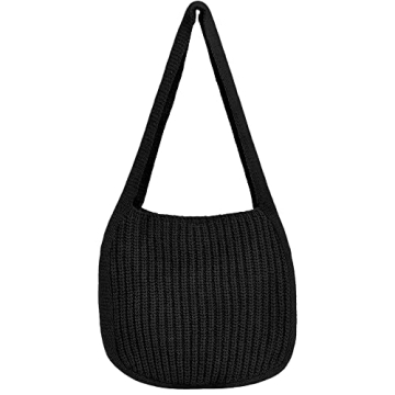 Hobo Knit Crochet Tote Bag for Women Handmade Woven Aesthetic Women's Cute Casual High Capacity Shou...