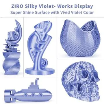Quality ZIRO PLA 3D Printer Filament Silky Violet 1.75mm