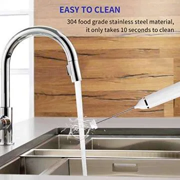 Electric Milk Frother - Rechargeable, 3 Speed Whisk