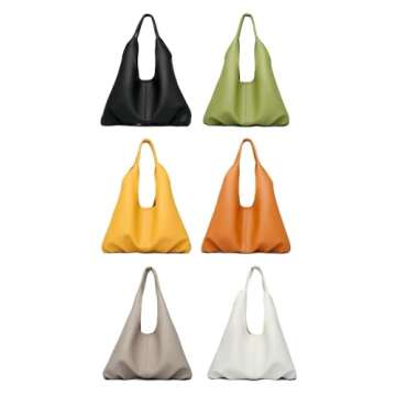 Luxury Slouchy Hobo Bags for Women - Chic Vegan Leather Tote 2pcs