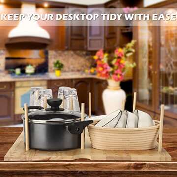 Yookeer Wood Pegboard Drawer Organizer for Kitchen Storage