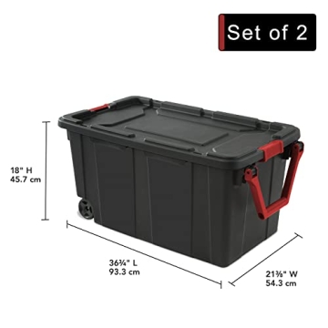 Heavy-Duty 40 Gallon Storage Bins - Durable & Stackable